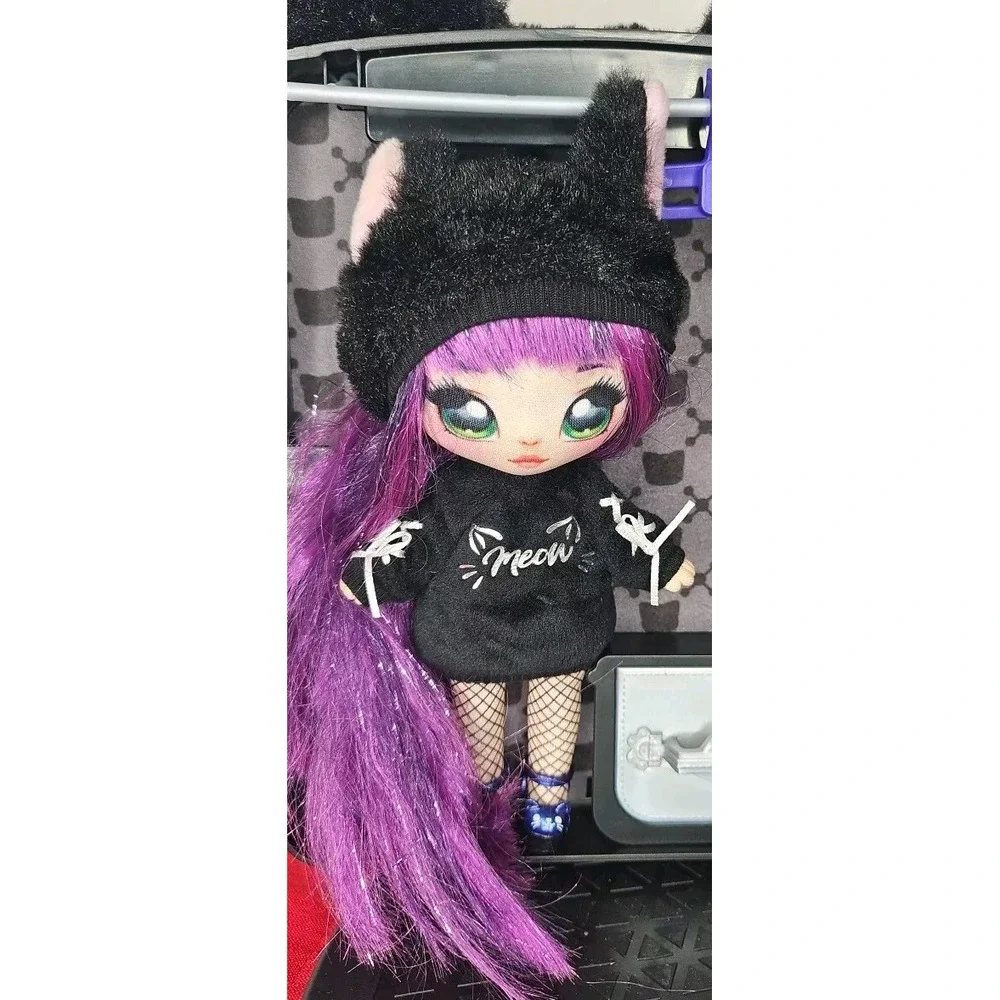 Na Na Na Surprise Backpack Black Kitty Cat LOL Doll Bed Pillow Mirror‎ Hangers
